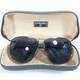 Chanel 4127 C. 108/87 125 Silver Rim Pilot Sunglasses Withgray Lenses & Case