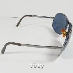 Chanel 4127 c. 108/87 125 Silver Rim Pilot Sunglasses withGray Lenses & Case