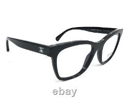 Chanel Eyeglasses Frames 3392 c. 501 Polished Black Silver Cat Eye 51-17-140