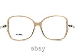 Chanel Eyeglasses Frames 3399 c. 1090 Transparent Brown Silver Full Rim 55-16-140