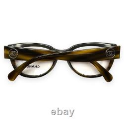 Chanel Eyeglasses Glasses ch3456 1579 Polished Dark Brown Tortoise 53mm withcase