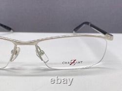 Charmant Eyeglasses Frames men Silver Titanium Carbon half Rim Large ZT11751 Np