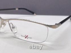 Charmant Eyeglasses Frames men Silver Titanium Carbon half Rim Large ZT11751 Np