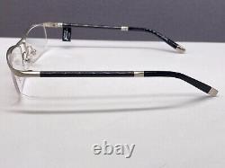 Charmant Eyeglasses Frames men Silver Titanium Carbon half Rim Large ZT11751 Np