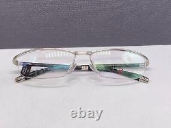 Charmant Eyeglasses Frames men Silver Titanium Carbon half Rim Large ZT11751 Np