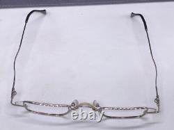 Chick Shok Men Woman Silver Small Lens Rectangular C01