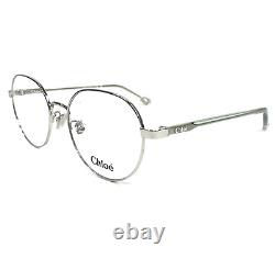 Chloe Eyeglasses Frames CH0246OA 001 Silver Clear Green Round Wire Rim 53-18-145