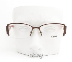 Chloe Half Rim Eyeglasses Glasses CL1155 C02 Semi Gloss Brown Metal 50mm No Case