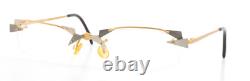 Choc Vintage Frameless Spectacles 039-21-398 Gold Industrial Stalk 90s Rectangle