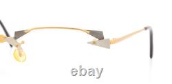 Choc Vintage Frameless Spectacles 039-21-398 Gold Industrial Stalk 90s Rectangle
