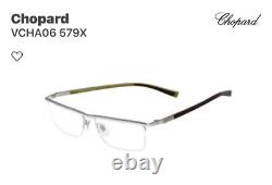 Chopard Eyeglasses VCHA06 579X SHINY PALLADIUM SEMI RIM Optical Frame 56-17 140