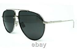 Christian Dior Men Diorblacksuit Au F4a0 Silver Black Rim -grey Lens Sunglasses