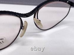 Christian Roth Eyeglasses Frames woman Silver Oval Large Cord Vintage 1980er