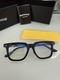 Chrome Hearts Black Square Full Rim Eyeglass Frames Silver Cross Details