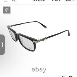 Chrome Hearts FUN HATCH 925 silver Black Square Full Rim Eyeglasses