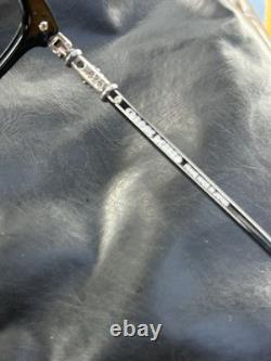 Chrome Hearts FUN HATCH 925 silver Black Square Full Rim Eyeglasses