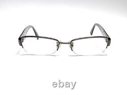 Coach Half Rim Oval Rectangle Glasses W Logo Temple 9081 Silver Black 52 17 135