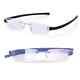 Combo Rim Less Frame Eyeglasses For Unisex Silver Black-blue Blue Tag A1@@ $