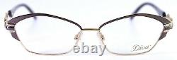 DIVA 5461 04T Brown Gold Cat Eye Womens Eyeglasses Frames 54-15-132 Italy