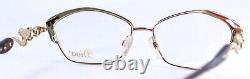 DIVA 5461 04T Brown Gold Cat Eye Womens Eyeglasses Frames 54-15-132 Italy