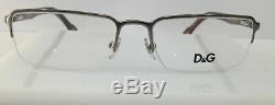 DOLCE & GABBANA D&G 5078 Gunmetal/Brown 454 Semi Rim Eyeglasses Frame 52-17-135