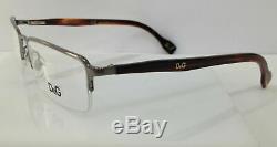 DOLCE & GABBANA D&G 5078 Gunmetal/Brown 454 Semi Rim Eyeglasses Frame 52-17-135