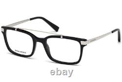DSQUARED2 DQ5209 001 Black Plastic Aviator Optical Eyeglasses Frame 52-19-140 RX