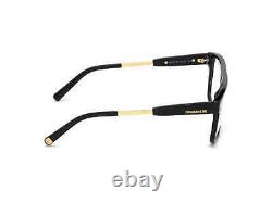 DSQUARED2 DQ5268 001 Black Aviator Plastic Optical Eyeglasses Frame 54-16-145 RX