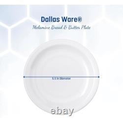 Dallas ware reusable plastic plate appetizer plate with rim for buffet