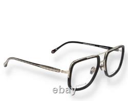 Danshari Black Diamond Da00604cm Shiny Black /silver Trim Eyeglasses 52-18 Japan