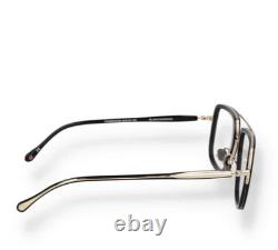 Danshari Black Diamond Da00604cm Shiny Black /silver Trim Eyeglasses 52-18 Japan