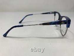 Di Valdi Eyeglasses Frames DVO 8073 Col 50 Blue Silver 52-18-140 Full Rim SW69