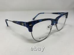 Di Valdi Eyeglasses Frames DVO 8073 Col 50 Blue Silver 52-18-140 Full Rim SW69
