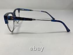 Di Valdi Eyeglasses Frames DVO 8073 Col 50 Blue Silver 52-18-140 Full Rim SW69