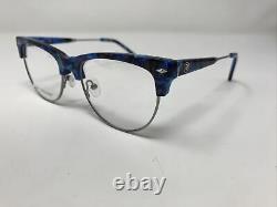 Di Valdi Eyeglasses Frames DVO 8073 Col 50 Blue Silver 52-18-140 Full Rim SW69