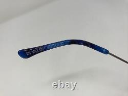 Di Valdi Eyeglasses Frames DVO 8073 Col 50 Blue Silver 52-18-140 Full Rim SW69