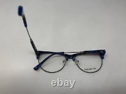 Di Valdi Eyeglasses Frames DVO 8073 Col 50 Blue Silver 52-18-140 Full Rim SW69