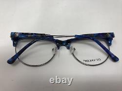 Di Valdi Eyeglasses Frames DVO 8073 Col 50 Blue Silver 52-18-140 Full Rim SW69