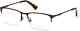 Diesel Dl5347 050 Matte Brown Semi Rim Metal Optical Eyeglasses Frame 55-18-145