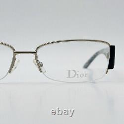 Dior Eyeglasses Women square black silver Flower Half-rim Logo Mod. CD3734 NEW