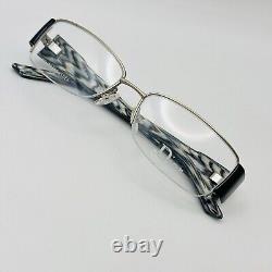 Dior Eyeglasses Women square black silver Flower Half-rim Logo Mod. CD3734 NEW