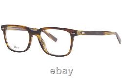 Dior Homme Blacktie223 BN8 Eyeglasses Frame Men's Striped Light Havana 52mm