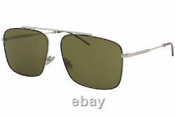 Dior Homme Dior0220S ECJQT Sunglasses Men's Palladium/Green Lenses Square 58mm