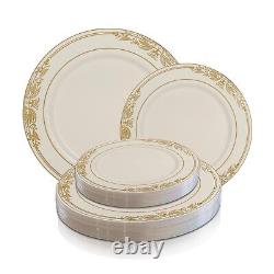 Disposable Plastic Dinnerware Wedding Party Package Elegant Harmony Plates Set