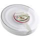 Disposable Silver Rimmed Plates, Plastic Catering Function Party 23cm Bulk 200pk
