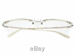 Dolce & Gabbana Eyeglasses D&G 5016 104 White Silver Half Rim Frame 5018 130