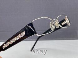 Dolce Gabbana Eyeglasses Frames woman Silver Black Rhinestone Full Rim Dg 1160