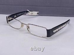 Dolce Gabbana Eyeglasses Frames woman Silver Black Rhinestone Full Rim Dg 1160