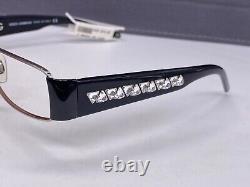 Dolce Gabbana Eyeglasses Frames woman Silver Black Rhinestone Full Rim Dg 1160