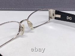 Dolce Gabbana Eyeglasses Frames woman Silver Black Rhinestone Full Rim Dg 1160